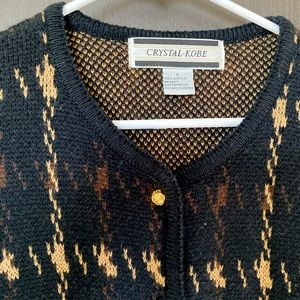 Vintage argyle button up sweater Crystal Kobie